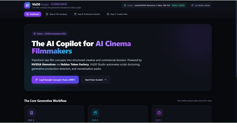 Vid30 Studio, Our AI Filmmaker Copilot. – screenshot 2