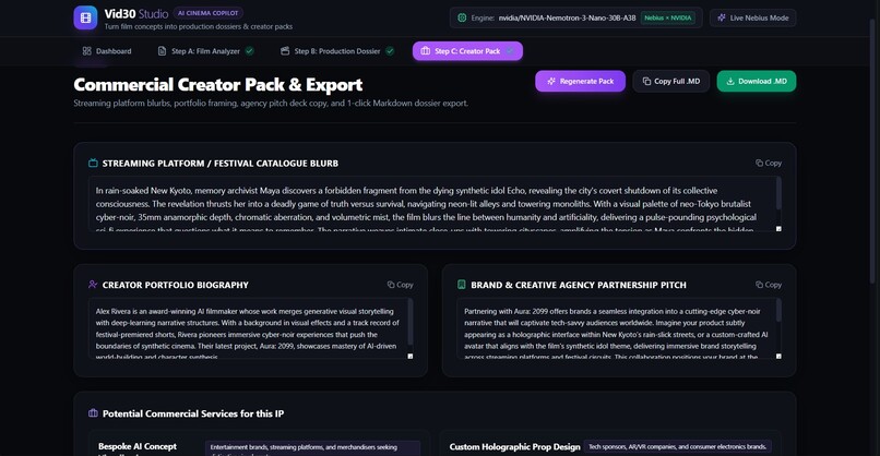 Vid30 Studio, Our AI Filmmaker Copilot. – screenshot 6