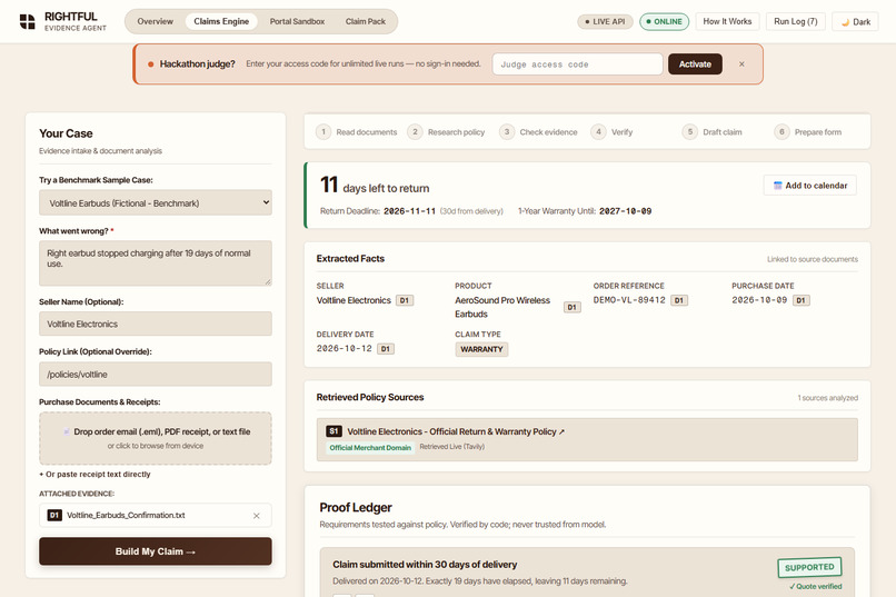Rightful – screenshot 2