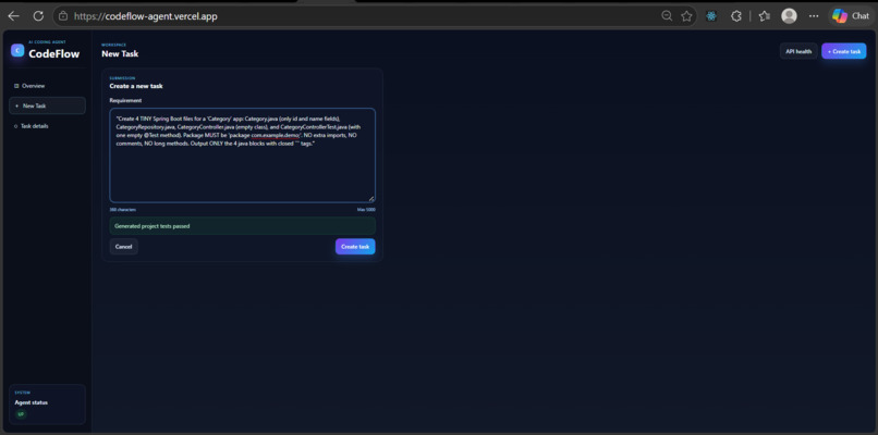 CodeFlow Agent — AI Coding Workflow Assistant – screenshot 2