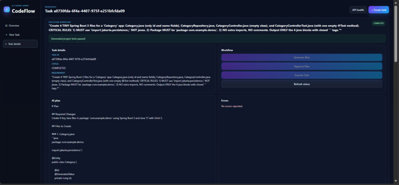CodeFlow Agent — AI Coding Workflow Assistant – screenshot 9