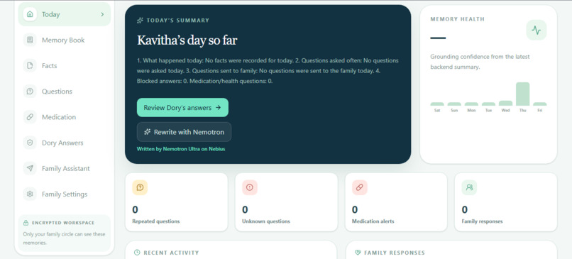 DORY: The AI memory assistant that cannot lie – screenshot 6