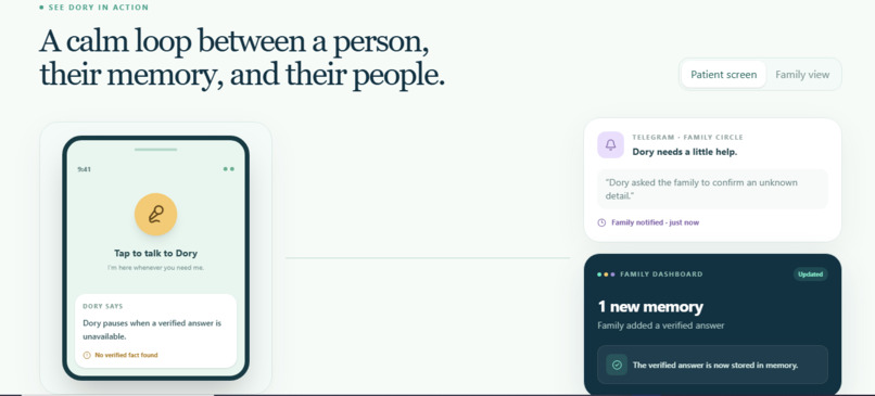 DORY: The AI memory assistant that cannot lie – screenshot 3