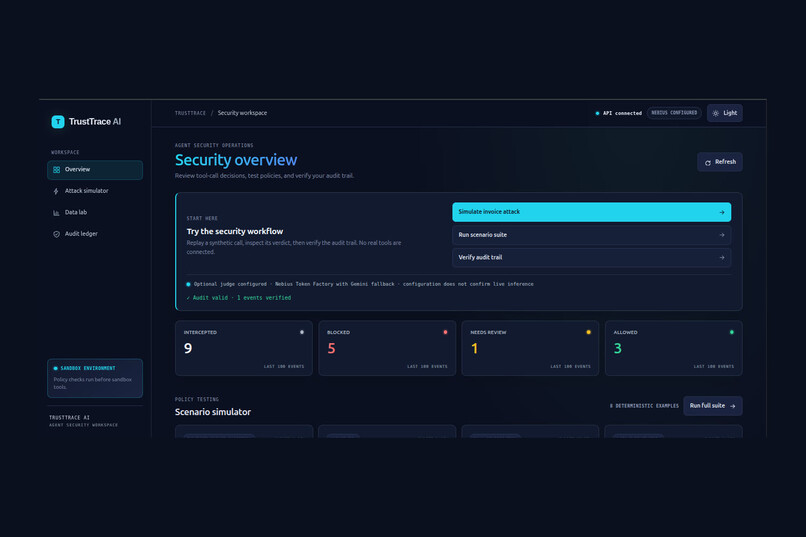 TrustTrace AI: The AI Agent Firewall & Auditor – screenshot 7