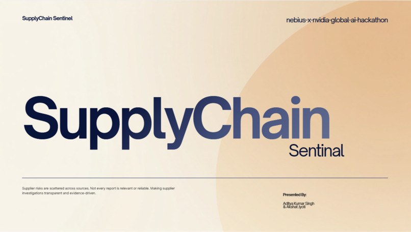 SupplyChain Sentinel – screenshot 1