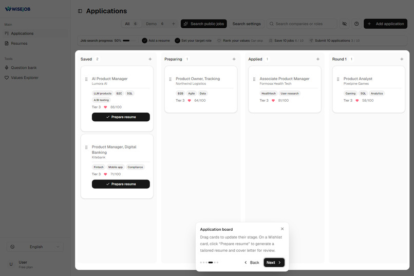 WiSEjOB – screenshot 4