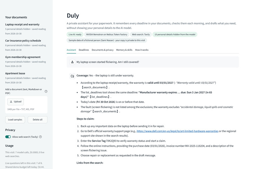 Duly – screenshot 1