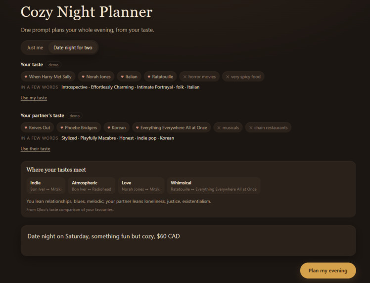 Cozy Night Planner – screenshot 1