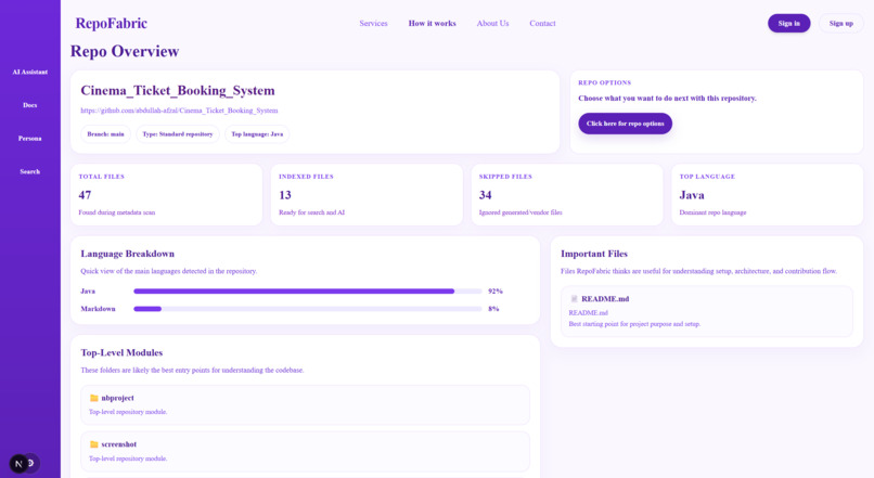 RepoFabric – screenshot 1