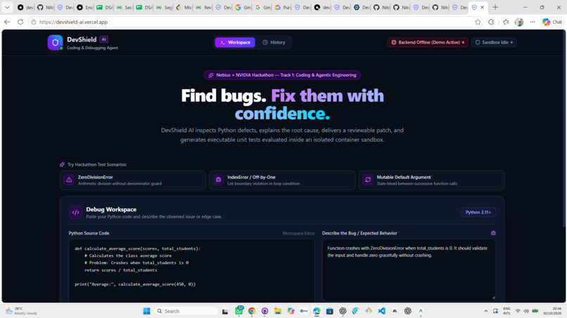 DevShield AI – screenshot 2