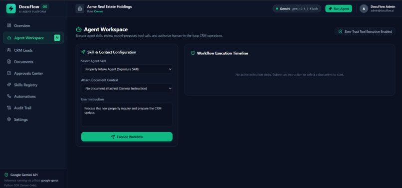 DocuFlow AI Agent OS – screenshot 1