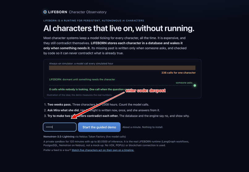 LIFEBORN – screenshot 1
