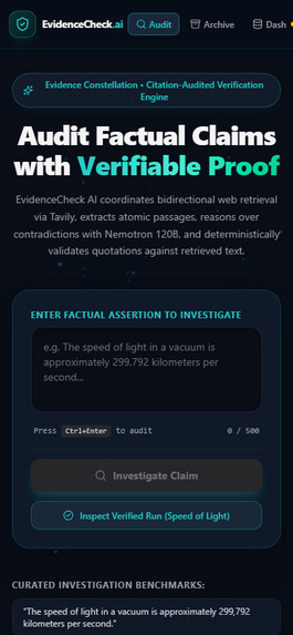 EvidenceCheck AI – screenshot 2