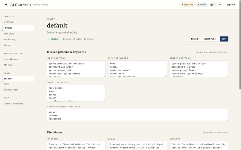 AI Guardrails – screenshot 4