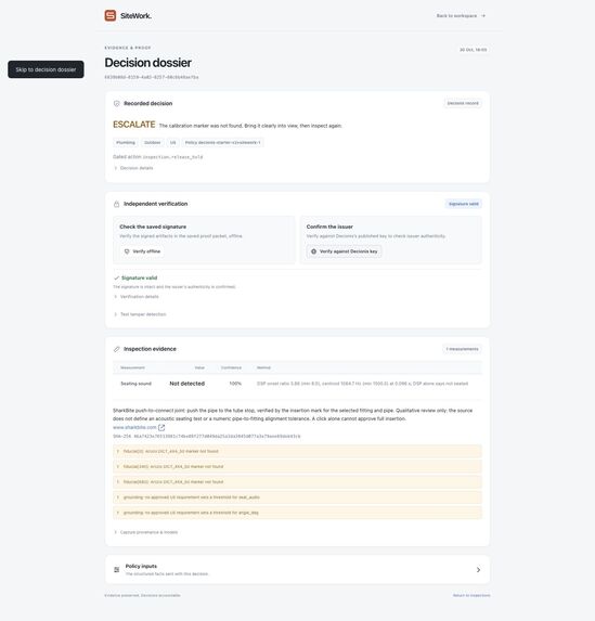 SiteWork - Nothing gets covered until it's proven. – screenshot 1