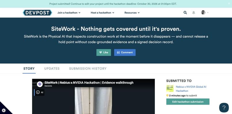 SiteWork - Nothing gets covered until it's proven. – screenshot 2