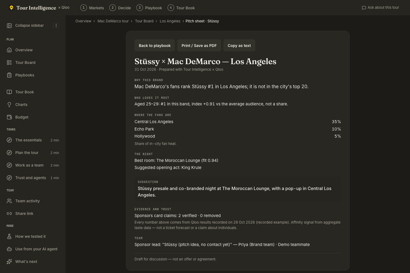 Tour Intelligence × Qloo – screenshot 5
