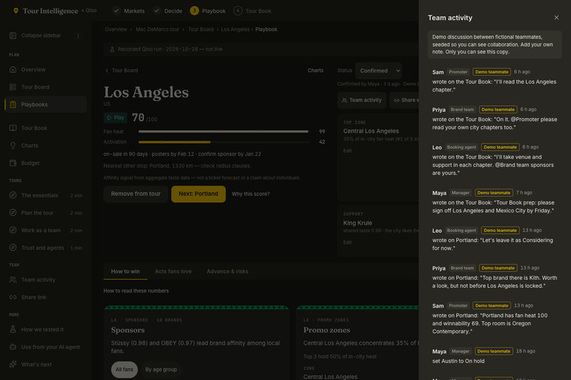 Tour Intelligence × Qloo – screenshot 7