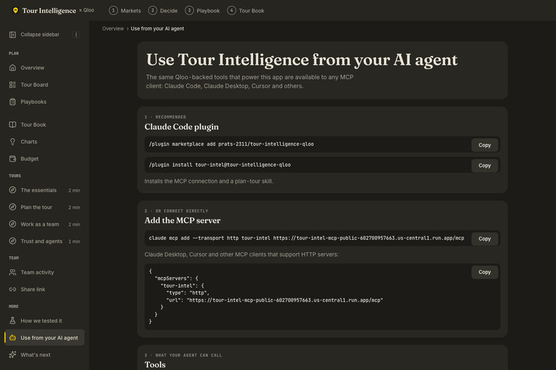 Tour Intelligence × Qloo – screenshot 10