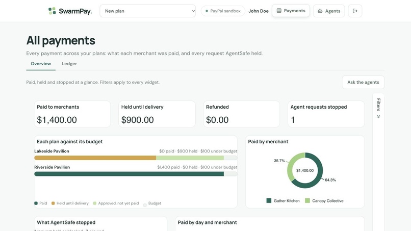 SwarmPay – screenshot 1
