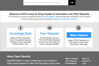 NYC OpenRecords UX Hackathon