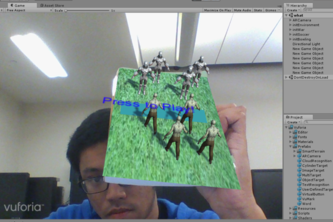 Augmented Reality Display on Unity using Vuforia