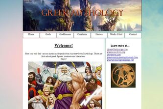 Greek Mythology Website HTML+CSS
