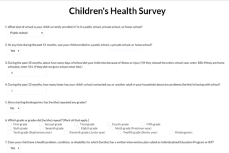 Children's Health Survey
