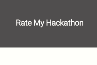 Rate My Hackathon