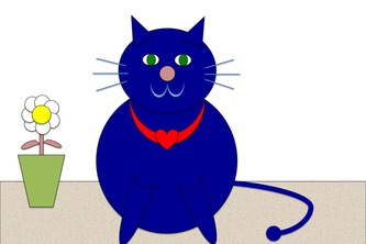 Purple Kitty Cartoon on Echo Show