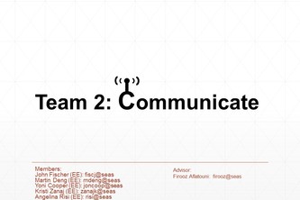 Team 2: Communicate