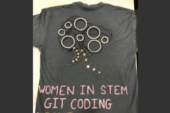 Awareable t-shirt: Women in STEM git coding