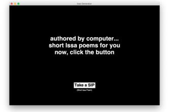 Short Issa Poem (SIP) Generator - LSTM