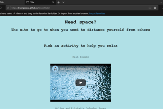 For When You Need Space