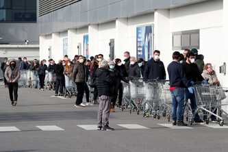 Virtual Queues for Social Distancing
