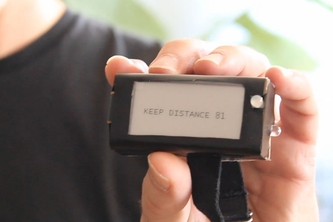 Wearable solution to keep security distance for individuals