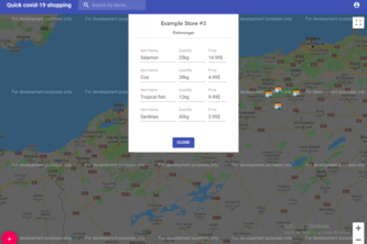 Quick covid-19 shopping app