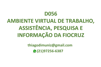 D056 - Ambiente Virtual FIOCRUZ - APP E WEBAPP