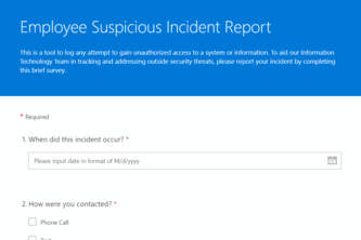User Incident Report Solution