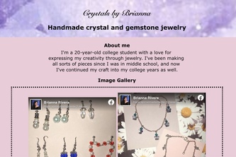 Small Business Website: Crystals By Brianna