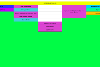 Pet Expense Tracker 