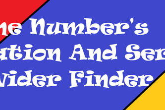 Phone Number's Location And Service Provider Finder