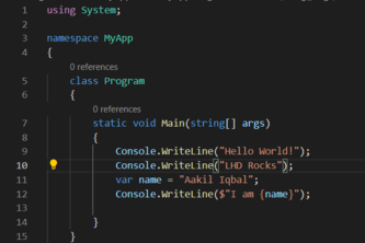 Hello world in new Language