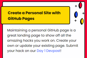 Personal Project Page | Devpost