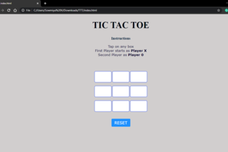 Tic Tac Toe game