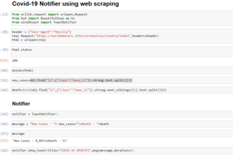 WebScraping for Covid-19 Notifications