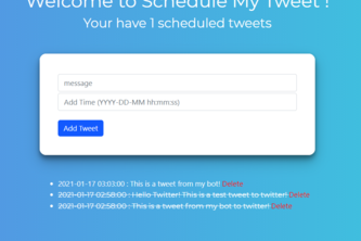 Twitter scheduler using Twitter and Google sheets API