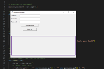 Password manager using DB