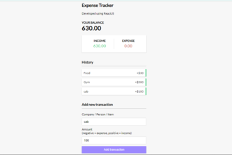 Expense Tracker (React)
