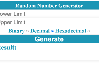 Random Number Generator